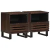 Image de vidaXL Tables de Chevet 2 pcs, Armoires de Lit avec Rangement, Tables de Nuit, Meubles de Chambre à Coucher Intérieur, Bois 377471