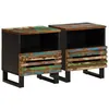 Image de vidaXL Tables de Chevet 2 pcs, Armoires de Lit avec Rangement, Tables de Nuit, Meubles de Chambre à Coucher Intérieur, Bois 377475