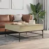 Image de vidaXL Table Basse, Table d'Appoint avec Pieds Réglables, Bout de Canapé avec Compartiments, Moderne, Chêne Sonoma Bois 3217065