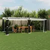 Image de vidaXL Tonnelle avec parois en filet crème 6x3 m acier, tonnelle de jardin, tonnelle de patio, pavillon de jardin 4003914