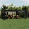 Image de vidaXL Prieel met zijwanden van gaas 6x3 m staal antracietkleurig4003915