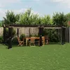 Image de vidaXL Prieel met zijwanden van gaas 6x3 m staal taupe4003916
