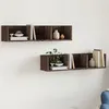 Image de vidaXL Wandkasten 2 st 75x18x16,5 cm bewerkt hout bruin eikenkleur840442