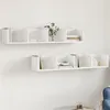 Image de vidaXL Wandkasten 2 st 99x18x16,5 cm bewerkt hout wit840444