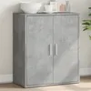 Image de vidaXL Buffet gris béton 60x31x70 cm bois d'ingénierie, armoire de rangement, meuble d'entrée, meuble d'appoint, meuble de 840460