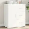 Image de vidaXL Buffet, Armoire Latérale, Meuble de Rangement, Organisateur de Salon Salle de Séjour Intérieur, Moderne, Blanc Bois 840471