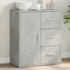 Image de vidaXL Buffet, Armoire Latérale, Meuble de Rangement, Organisateur de Salon Salle de Séjour Intérieur, Moderne, Gris Béton 840474
