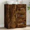 Image de vidaXL Buffet, Armoire Latérale, Meuble de Rangement, Organisateur de Salon Salle de Séjour Intérieur, Moderne, Chêne Fumé 840475