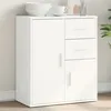 Image de vidaXL Buffet, Armoire Latérale avec Tiroirs et Portes, Meuble de Rangement Salon Salle de Séjour Intérieur, Moderne, Blanc 840478