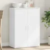 Image de vidaXL Buffet, Armoire Latérale avec Étagères et Portes, Meuble de Rangement Salon Salle de Séjour Intérieur, Moderne, Blanc 840485