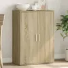 Image de vidaXL Buffet, Armoire Latérale avec Étagères et Portes, Meuble de Rangement Salon Salle de Séjour Intérieur, Moderne, Chêne 840487
