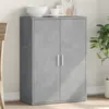 Image de vidaXL Buffet, Armoire Latérale avec Étagères et Portes, Meuble de Rangement Salon Salle de Séjour Intérieur, Moderne, Gris 840488