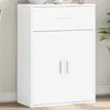 Image de vidaXL Buffet blanc 60x30x84 cm bois d'ingénierie, armoire de rangement, meuble d'entrée, meuble d'appoint 840492