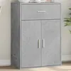 Image de vidaXL Buffet gris béton 60x30x84 cm bois d'ingénierie, armoire de rangement, meuble d'entrée, meuble d'appoint 840495