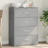 Image de vidaXL Buffet, Armoire Latérale avec Tiroirs, Meuble de Rangement Salon Salle de Séjour Intérieur, Moderne, Gris Béton Bois 840502