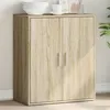 Image de vidaXL Buffet, Armoire Latérale avec Étagère et Portes, Meuble de Rangement Salon Salle de Séjour Intérieur, Moderne, Chêne 840515
