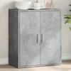 Image de vidaXL Buffet, Armoire Latérale avec Étagère et Portes, Meuble de Rangement Salon Salle de Séjour Intérieur, Moderne, Gris 840516