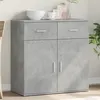 Image de vidaXL Buffet, Armoire Latérale avec Tiroirs et Portes, Meuble de Rangement Salon Salle de Séjour Intérieur, Moderne, Gris 840523