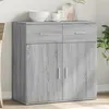 Image de vidaXL Buffet, Armoire Latérale avec Tiroirs et Portes, Meuble de Rangement Salon Salle de Séjour Intérieur, Moderne, Sonoma 840525