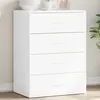 Image de vidaXL Buffet, Armoire Latérale avec Tiroirs, Meuble de Rangement Salon Salle de Séjour Intérieur, Moderne, Blanc Bois 840527