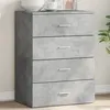 Image de vidaXL Buffet, Armoire Latérale avec Tiroirs, Meuble de Rangement Salon Salle de Séjour Intérieur, Moderne, Gris Béton Bois 840530