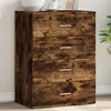 Image de vidaXL Buffet, Armoire Latérale avec Tiroirs, Meuble de Rangement Salon Salle de Séjour Intérieur, Moderne, Chêne Fumé Bois 840531