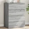 Image de vidaXL Buffet, Armoire Latérale avec Tiroirs, Meuble de Rangement Salon Salle de Séjour Intérieur, Moderne, Sonoma Gris Bois 840532
