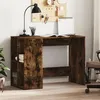 Image de vidaXL Bureau chêne fumé 102x50x75 cm bois d'ingénierie, bureau d'écriture, bureau d'ordinateur, bureau à domicile, bureau 840545