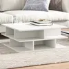 Image de vidaXL Table basse blanc 70x70x29 cm bois d'ingénierie, table latérale, table de salon, table d'accent, bout de canapé, 840744
