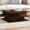 Image de vidaXL Table basse chêne fumé 70x70x29 cm bois d'ingénierie, table latérale, table de salon, table d'accent, bout de canapé, 840748