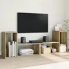 Image de vidaXL Meubles TV 2 pcs chêne sonoma 75x30x50 cm bois d'ingénierie, support TV, meuble multimédia, centre de divertissement, 840788