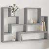 Image de vidaXL Étagère murale sonoma gris 96x12x64 cm bois d'ingénierie, étagère murale cube, organisateur cube, étagère flottante, 840805
