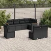 Image de Salon de jardin modulable Vidaxl resine tressee noir 8 pieces x 61.5 x 69 8 personnes