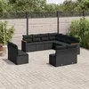 Image de Salon de jardin modulable Vidaxl resine tressee noir 11 pieces x 61.5 x 69 11 personnes