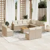 Image de Salon de jardin modulable VIDAXL rotin beige 12 pieces x 61.5 x 69