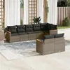 Image de vidaXL Salon de Jardin avec Coussins 8 pcs, Canapés de Terrasse, Ensemble de Meubles de Patio, Mobilier d'Extérieur, Gris 3226151