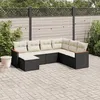Image de vidaXL Salon de Jardin avec Coussins 7 pcs, Canapés de Terrasse, Ensemble de Meubles de Patio, Mobilier d'Extérieur, Noir 3226203