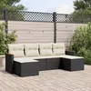 Image de vidaXL Salon de Jardin avec Coussins 6 pcs, Canapés de Terrasse, Ensemble de Meubles de Patio, Mobilier d'Extérieur, Noir 3226217
