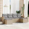 Image de vidaXL Salon de Jardin avec Coussins 6 pcs, Canapés de Terrasse, Ensemble de Meubles de Patio, Mobilier d'Extérieur, Mélange 3226220
