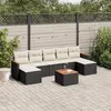Image de vidaXL Salon de Jardin avec Coussins 8 pcs, Canapés de Terrasse, Ensemble de Meubles de Patio, Mobilier d'Extérieur, Noir 3226238