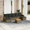 Image de vidaXL Salon de Jardin avec Coussins 8 pcs, Canapés de Terrasse, Ensemble de Meubles de Patio, Mobilier d'Extérieur, Gris 3226242