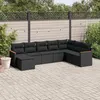 Image de vidaXL Salon de Jardin avec Coussins 8 pcs, Canapés de Terrasse, Ensemble de Meubles de Patio, Mobilier d'Extérieur, Noir 3226244