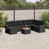 Image de vidaXL Salon de Jardin avec Coussins 9 pcs, Canapés de Terrasse, Ensemble de Meubles de Patio, Mobilier d'Extérieur, Noir 3226251