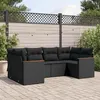 Image de vidaXL Salon de Jardin avec Coussins 6 pcs, Canapés de Terrasse, Ensemble de Meubles de Patio, Mobilier d'Extérieur, Noir 3226258