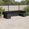 Image de vidaXL Salon de Jardin avec Coussins 10 pcs, Canapés de Terrasse, Ensemble de Meubles de Patio, Mobilier d'Extérieur, Noir 3226321
