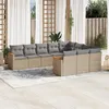 Image de vidaXL Salon de Jardin avec Coussins 10 pcs, Canapés de Terrasse, Ensemble de Meubles de Patio, Mobilier d'Extérieur, 3226339