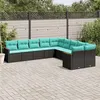 Image de Salon de jardin modulable GENERIQUE noir 10 pieces resine tressee 62 x 62 x 69 cm