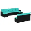 Image de Salon de jardin modulable GENERIQUE noir 10 pieces resine tressee 62 x 55 x 69 cm