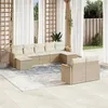 Image de Salon de jardin modulable vidaxl resine tressee 9 pieces beige 62 x 55 x 69 cm