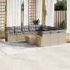 Image de Salon de jardin modulable vidaxl beige resine tressee 12 pieces 62 x 62 x 69 cm